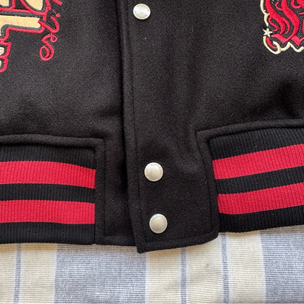 Off-White x AC Milan 125th Anniversary Embroidered Varsity Jacket - Picture 3 of 11